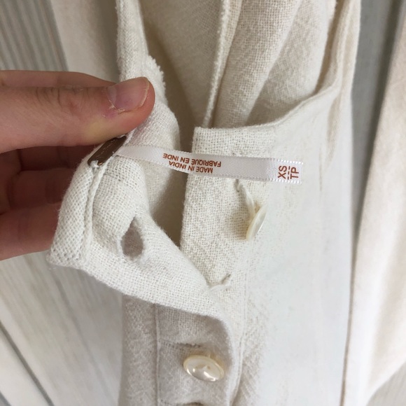 Free people cream tie halter romper - Picture 2 of 4